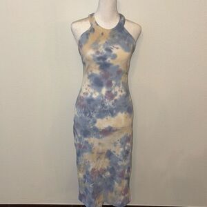 Young Fabulous and Broke tie dye bodycon midi dress